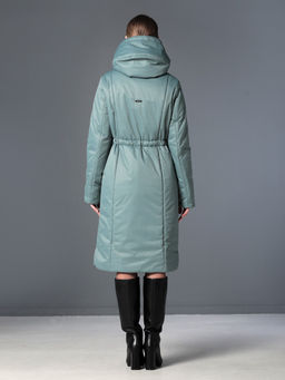 25317 Пальто дем. зеленый - Dizzyway фото 6