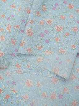 Штапель Весея цв.голубой, ш.1.45м, вискоза-100%, 110гр/м.кв - Купава фото 5