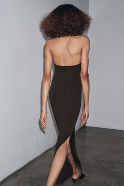 HALTERNECK DRESS WITH FLOWER - Zara фото 3