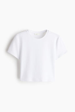 Camiseta cropped de microfibra