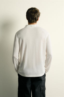 POLO REGULAR FIT C??AMO - VISCOSA / Blanco roto - Zara фото 3