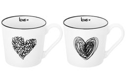 Набор 2 кружек 390 мл 13*9,5*9 см LOVE NEW BONE CHINA