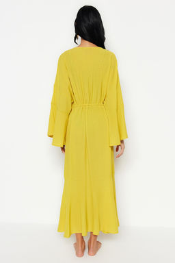 Yag Yesil Maxi Dokuma Buzgulu Plaj Kimono&Kaftan TBESS23KM00105 - Trendyolmilla фото 6