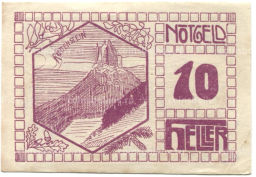 10 геллеров 1920 года Австрия Пирбах (нотгельд)
