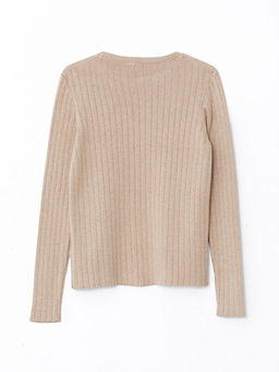 Bisiklet Yaka Basic Uzun Kollu K?z ?ocuk Triko Kazak - Waikiki фото 2