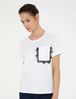 Beyaz Comfort Fit Ti__rt - Pierre cardin фото 3