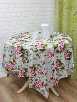 Скатерть Вишня 150*150см. рогожка хлопок 100% - Лен поволжья фото 2