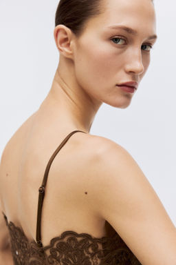 Top de sat?n con detalles de encaje - H&m фото 4