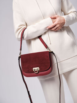 Сумка замшевая Azaro 30741 бордовое вино