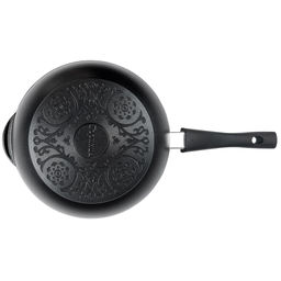 Сотейник с антипригарным покрытием д28см Классик, h8,2см, s0,4см, съемная ручка из термостойкого пластика (Россия) - Домашняя мода фото 3