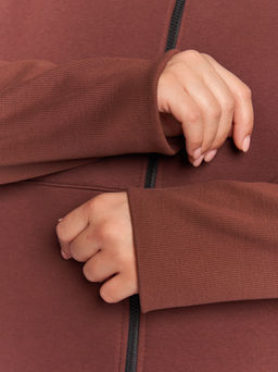 Пальто из футера PL10261BRW20