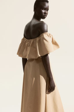 Vestido off-the-shoulder con volante - H&m фото 6