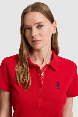Kad_n K_rm_z_ Polo Yaka Basic Ti__rt