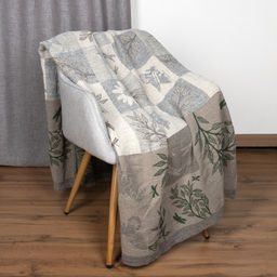 20с48-ШР/у./рул. 110*170 Плед "Философия" цв. 2 рис. 639 коричневый