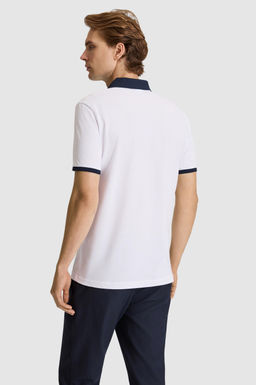 Erkek Beyaz Regular Fit Polo Yaka Basic Ti__rt - U.s. polo assn фото 5