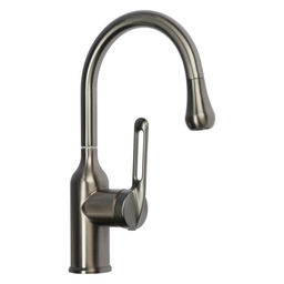 Смеситель для кухни ZEIN Z3740, «капелька», однорычажный, высота излива 13 см, графит