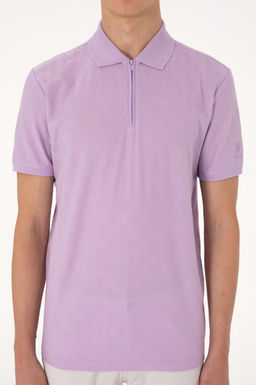 Erkek Regular Fit Fermuarl_ Lila Desenli Ti__rt Sepette S_rpriz _ndirim - U.s. polo assn фото 6