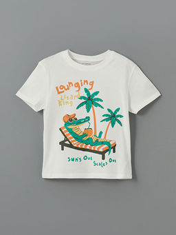 Bisiklet Yaka Bask?l? Erkek ?ocuk Ti??rt 2li