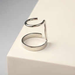 Серьга Кафф два этажа, цвет серебро - Queen fair фото 2