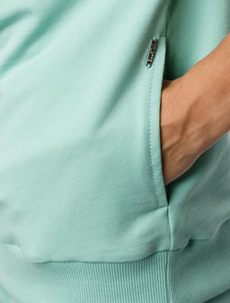 Джемпер Vilatte D49.080 из хлопка с эластаном мятный  фото 3