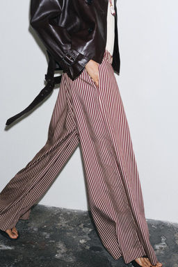ZW COLLECTION STRIPED FLOWING TROUSERS - Zara фото 5
