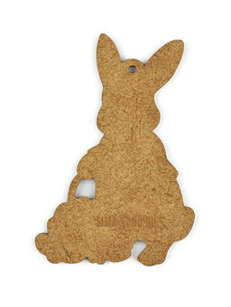 Цена за 2 шт. Подвеска деревянная на Пасху «Кролик», 6.7×10 см