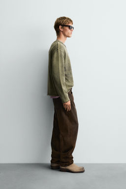 WASHED COTTON SWEATER - Zara фото 4