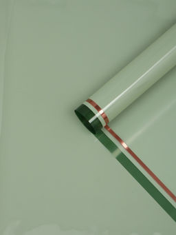 Цена за 20 шт. Плёнка для цветов «Двойная кайма», лаймовый сок, 57×57±2 см