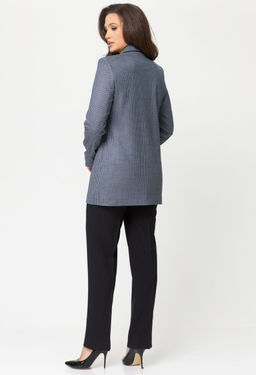 Жакет БелЭльСтиль 762 синяя мелкая клетка фото 3