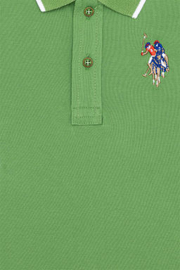 U. S. Polo Assn Зеленая футболка с воротником-поло для мальчика - U.s. polo assn фото 7