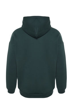 TRENDYOL MAN Turuncu %100 Pamuk Kapusonlu / Genis Kesim Kolej Bask?l? Ici Polarl? Sweatshirt TMNAW24SW00063 - Trendyolmilla фото 17