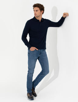 Темно-синий зауженный свитшот - Cacharel фото 4