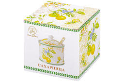 Сахарница 320 мл 9*9*10 см Лимоны + ложка, NEW BONE CHINA - Elan gallery фото 18