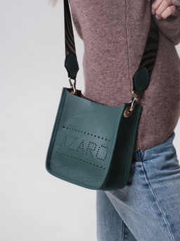 Сумка кожаная на плечо Azaro 30996 минт