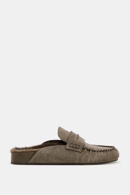 LEATHER SLINGBACK CLOGS - Zara фото 7