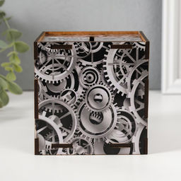 Деревянная копилка для денег «Ты можешь все», куб, с надписью, 10×10×10 см