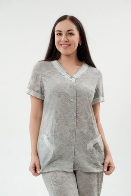 Пижама женская из кулирки Ворожея серый - Амадэль фото 4