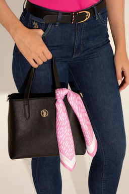 Подарочная сумка с шарфом U.S. Polo Assn женская черная полиуретан фото 11