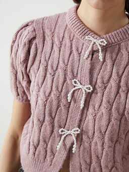 Kurdele Detayl? Balon Kollu Prenses Kazak