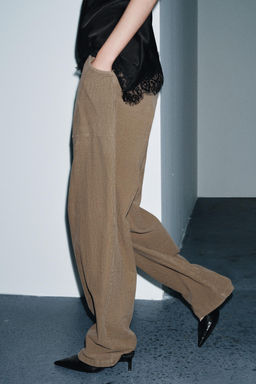 ZW COLLECTION CORDUROY STRAIGHT TROUSERS WITH POCKETS - Zara фото 4