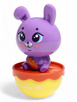 Неваляшка детская «Зайчик», фиолетовый