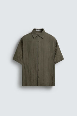 CAMISA FLUIDA ESTRUCTURA / Khaki - Zara фото 7