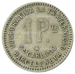 1 песета 1915 года Испания  Барселона