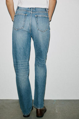 TRF STRAIGHT HIGH-WAIST JEANS - Zara фото 5
