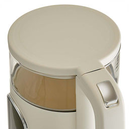 Чайник DELTA LUX DE-1025 корпус из термост. стекла и пластика, LCD дисплей, белый: 2200Вт, 1,7л