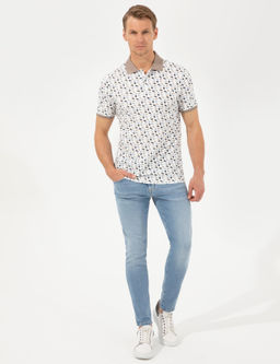 Lacivert Bask_l_ Polo Yaka Ti__rt