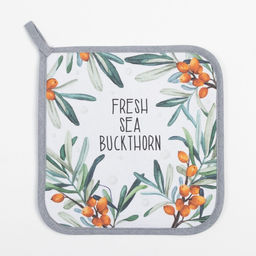 Набор Кухонный Berry garden, варежка-прихватка 20х28см, прихватка 19х19см, 100% хлопок - Этель фото 4