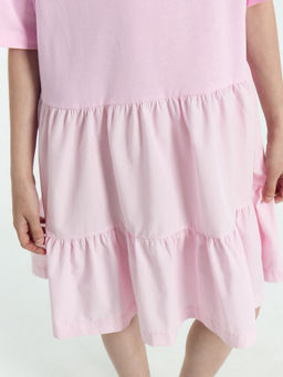 Платье для девочек светло-розовое с печатью - Mark formelle фото 5