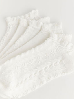 Kendinden Desenli K?z ?ocuk Patik ?orap 5li - Waikiki фото 3