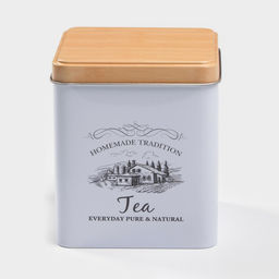 Банка для чая «Дом и поле», 12×10×10 см, белая